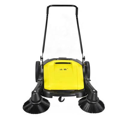 China Home Wireless Easy Hand Push Tarmac Road Sweeper and Hotels Ground Floor Cleaning Sweeper for Sidewalk Parking Lot Warehouse Factory for sale