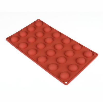 China 24 Cavity Mini Half Sphere Silicone Cake Mold Sustainable Handmade Chocolates, Candy, Ice Cube Tray Mold for sale