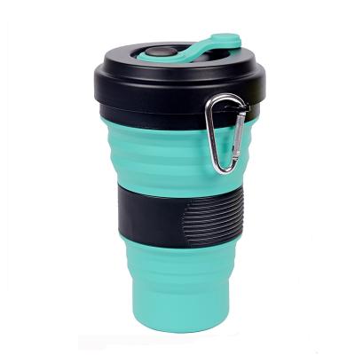 China Viable Collapsible Collapsible Cup Silicone Flexible Rubber Cups 550ml Silicone Cups Manufacturer Directly for sale