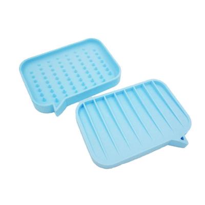 China Concave Soap Dish Holder Silicone Saver Holders Silicone Rubber Dish Drainer For Shower Bathroom Kitchen Bar Tub for sale