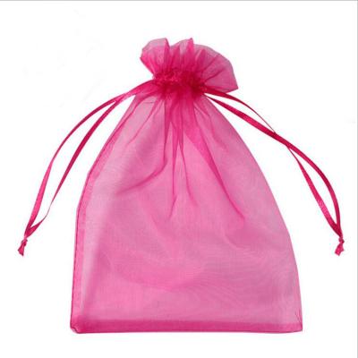 China 2020 Recyclable Customized Printing Wedding Organizer Wholesale Recyclable Drawstring Organza Candy Tote Bag for sale