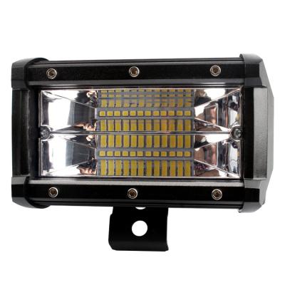 China Universal factory hot sale double row white light 72w led working light for road vehicle spotlight car led work light for sale