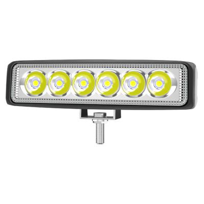 China Universal bar 18W off-road led lightcross-country led work lamp 6leds for truck softer light car led work light for sale