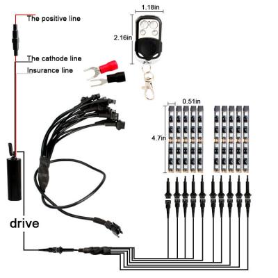 China Automotive industry 10in1 60led APP lighting system auto car music atmosphere interior ambient light lamp led strip light for car for sale