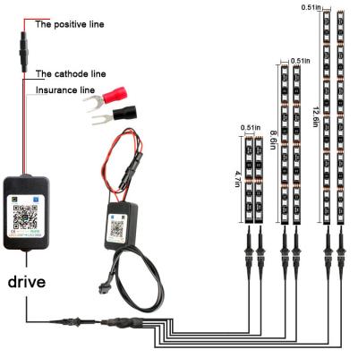 China Automotive Industry Car 6in1RGB LED Strip Lamp USB Remote Focos Led Car Ambient Accessories Para Automobiles Atmosphere Decoration Lights Interior Light for sale