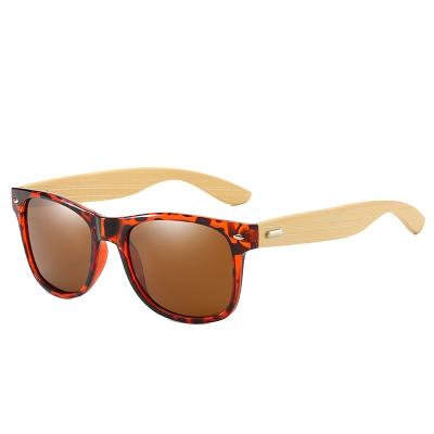 China New Designer Light Weight 2022 EU Square Frame Rivet Shades TAC Bamboo Wood Lens Women Men Drive Polarized Sunglasses for sale