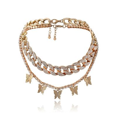 China 2022New CLASSIC Multi Layer Necklace Personality Exaggerated INS Style Necklace for sale