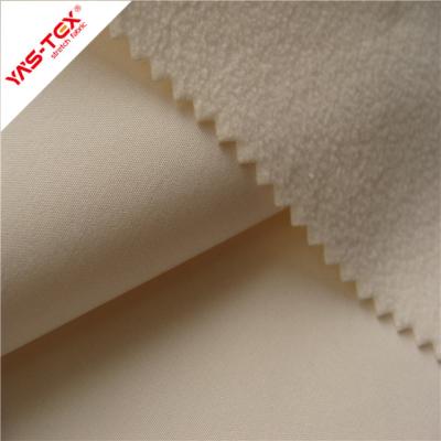 China Heat-Insulation TPU Membrane Fleece Waterproof Softshell Jacket Fabric Polyester Laminated Fabric for sale