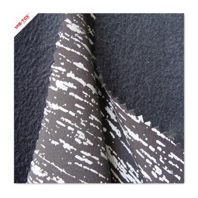 China Water Resistant Reflective Soft Shell Fabric Spandex Printing Polyester Bonded TPU And Fleece Fabric Waterproof For Reflective Clothing for sale