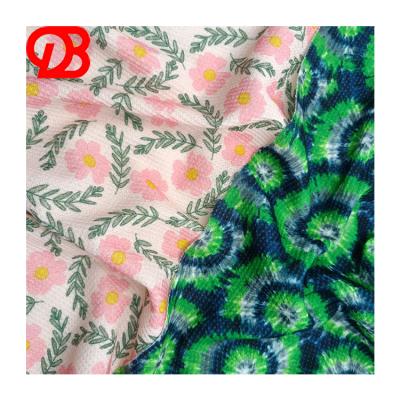 China 94%Waffle 6%Spandex Wholesale High Quality Anti-static Cloth Digital Printing Waffle Fabric Without MOQ for sale