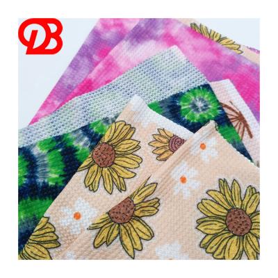 China Wholesale Tear-resistant Custom design accepted digital printing polyester waffle fabric for fabric for sale