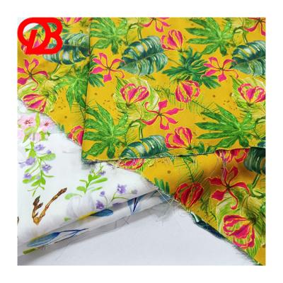 China Anti Static No MOQ Silk Polyester Printing Floral Design Satin Fabric For Cloth for sale