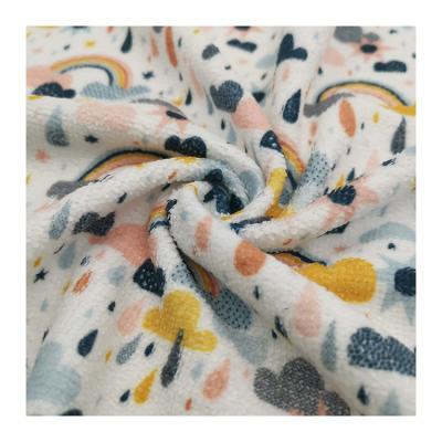 China Hot Sale Anti-Static Polyester Printed Soft Touch Cotton Bath Terry Towel Fabric Roll for sale