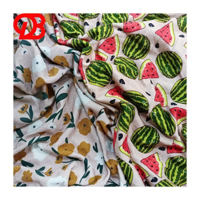 China Custom Bamboo Fabric Spandex Digital Printing Lycra 5 Bamboo Fabric Tear-Resistant 95 Fiber Cotton Baby Bamboo Tank Top Baby for sale