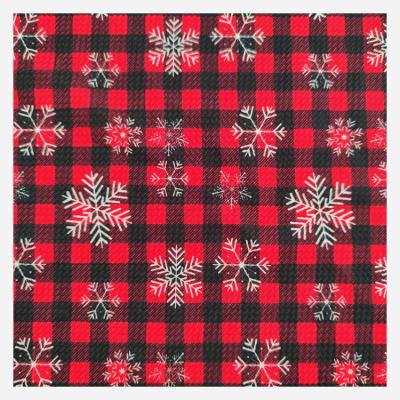 China High-stretch Ball Fabric Christmas Polyester Fabric Tear-resistant Digital Print For Dress And Bows for sale