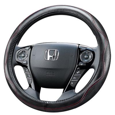 China Odorless durable universal leather steering wheel cover for sale