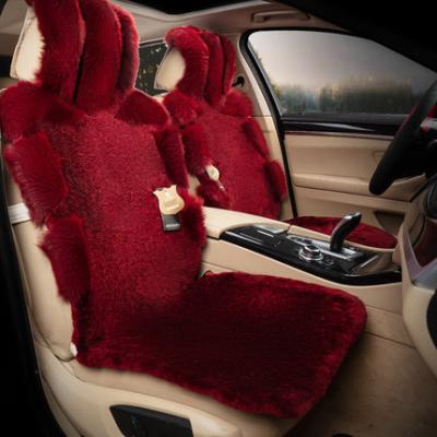 China Universal Car Warm Seat Cover Fur Wool Winter Car Cover Set for sale