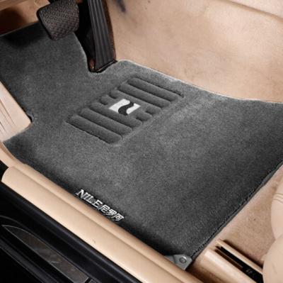 China 2019 Car Accessories Moisture Proof Luxury Full Car Mats Polyester Customized Material With Nail Bottom for sale