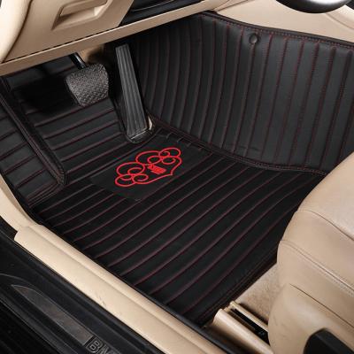 China Customized Wholesale Luxury Leather Moisture Proof PVC Flooring Car Floor Mats for sale