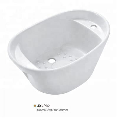 China JXP02 Factory Original High Quality Ceramic Foot Spa Bath Wash Basin for sale