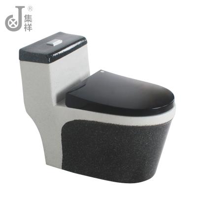 China Double-Flow Quality Sanitary Ware Toilet One Piece Black for sale