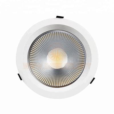 China Home Office IN-DL101 Aluminum Matrix Cast Aluminum COB LED Round Recessed Ceiling Downlight Down Light Lamp 10W 15W 20W 25W 30W for sale