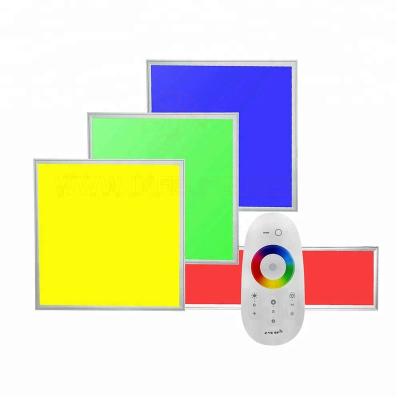 China Multi Color Changeable Dimmable RGB RGBW SMD5050 18W 36W 40W 48W 54W LED Panel Wireless Remote IR WIFI Controller Ceiling Light Aluminum for sale