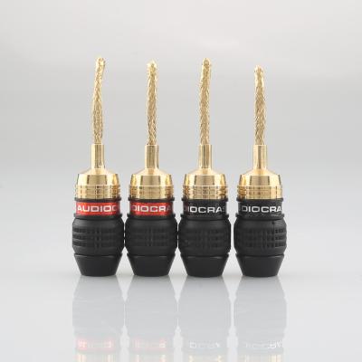 China High Quality B836G 2mm Pin Copper Wire Braided Banana Speaker Plugs Connector Speaker Cable HIFI Plug for sale