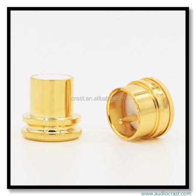 China Noise-Cap High Fidelity Gold Plated Noise Stop Caps For RCA Chassis Protect Caps End Knob RCA Plug Noise Attenuation Caps for sale