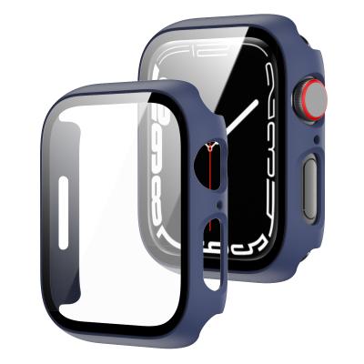 China Fanshion Sports Case Built in Tempered Glass Screen Protector for Apple Watch Series 7 41mm Hard PC Case 45mm Cover Device for sale