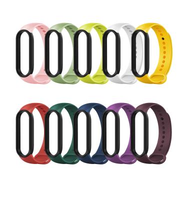 China 2021 New Water Resistant Fashion Contrast Color Replacement Wrist Strap For Xiaomi MI Band 5 for sale