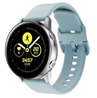 China Soft Rubber Bands Silicone Watch Band 20mm For Samsung Galaxy Watch 2 Active 40mm 44mm for sale