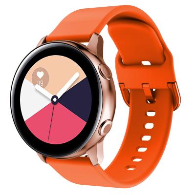 China 20mm Soft Silicone Rubber Bands Compatible With Samsung Galaxy Watch 2 Active 40mm 44mm for sale