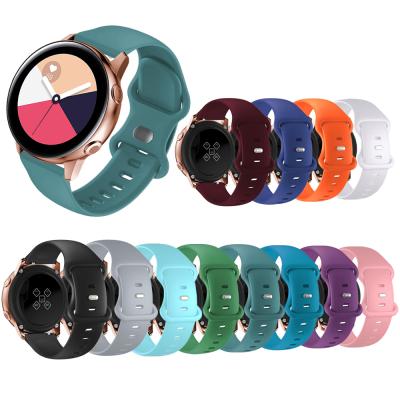 China Waterproof Soft Silicone Sport Replacement Straps For Samsung Galaxy Watch Active / Active2 for sale