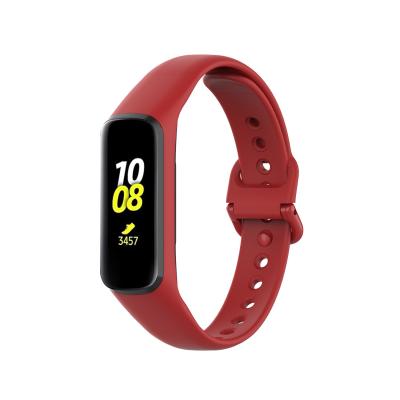 China Soft Rubber Silicone Sports Strap Replacement Wristband For Samsung Galaxy Fit2 For Women Men for sale