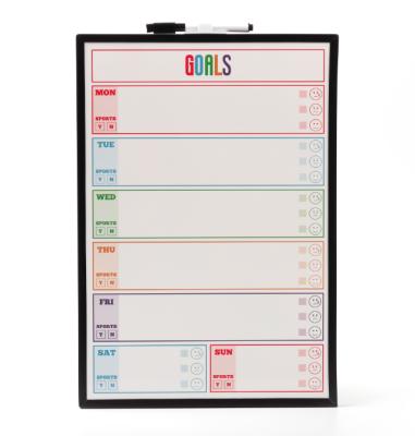 China Roolable School Hanging Plastic Frame Magnetic Custom Printing Dry Erase Whiteboard for sale