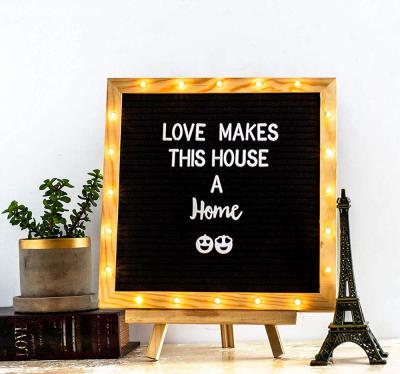 China China 10*10inch LED Felt Message Board With Pre Cut Letter for sale