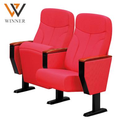 China Modern 2 Seater VIP Cinema Concert Hall Chairs Pleats Standard Size Modern Auditorium Chair With Armrest for sale