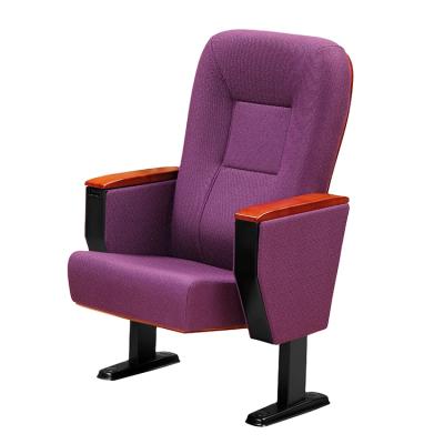 China Purple Modern Meeting Room Chair Concert Cinema VIP Church Seats Theater Amphitheater Chairs With Writing Table for sale