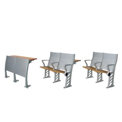 China Modern Metal Combined Classroom School Ladder Chair Back Steel Nursery Student College Secondary Folding Desk for sale