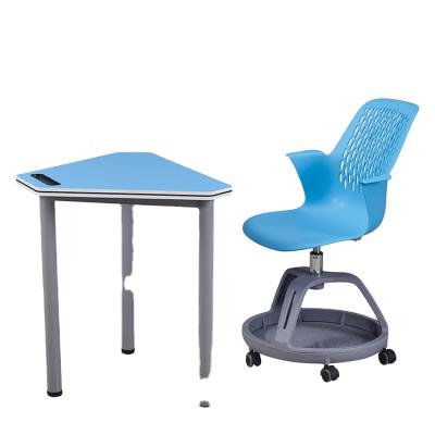 China modern cheap plastic price list school furniture table chair pp student desk chair set for sale