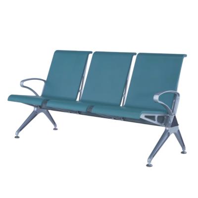 China Modern High Quality PU Aluminum Foam 3 Seater Public Waiting Chair Waiting 3 Seater Airport Bench Chairs for sale