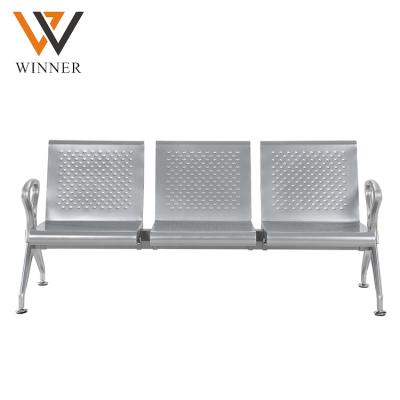 China Modern Bank Patient Chairs 3 Seater Chairs Airport Metal Iron Bench Waiting Seating With Upholstery for sale