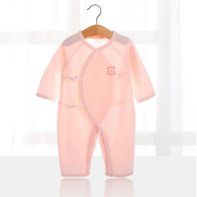 China 100% Cotton Baby Monk Clothing Baby Button Overalls Baby Crawling Side Clothes Set Newborn for sale