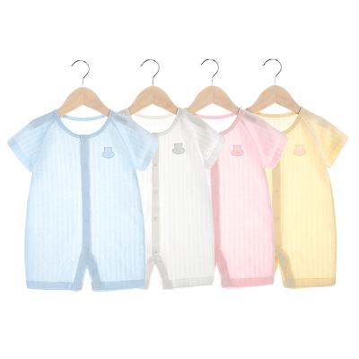 China Wholesale 100% Organic Cotton Sleeve Baby Clothes Summer Style Newborn Short Baby Overalls Overalls for sale