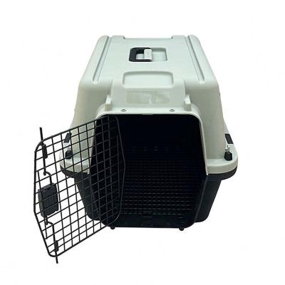 China Breathable PP Dog Carrier Air Transport Durable Outdoor Carrier Cases Portable Pet Transport Box for sale