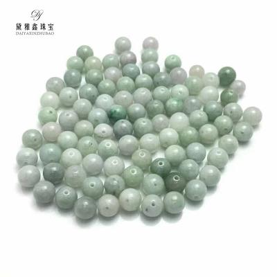 China DIY Jewelry A Cargo Natural Burmese Jadeite 10mm Series Beads Jade Bracelet Anklet Chain Jewelry Stone Beads Pieces Suitable DIY for sale