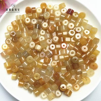 China DIY Jewelry Factory Wholesale Natural Stone Yellowstone Round Small Bead Jade Jewelry Design Jewelry Suitable For DIY for sale