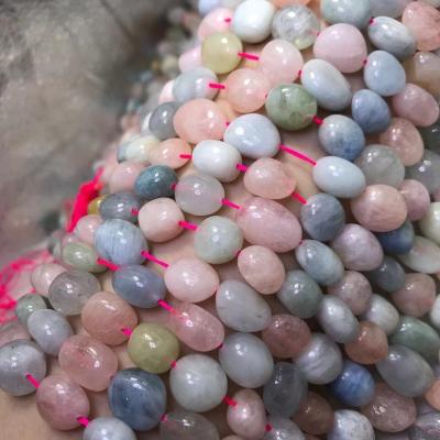 China Crystal Natural Candy Morgan Stone With Shape Loose Half Beads Wholesale DIY Bracelet Necklace Ornament Spacer Beads for sale