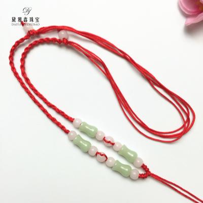 China DIY Jewelry 2021 Handmade Dangle Agates Crystal Agate Etc Jade Braided Rope Necklace Women Jewelry Gift. for sale